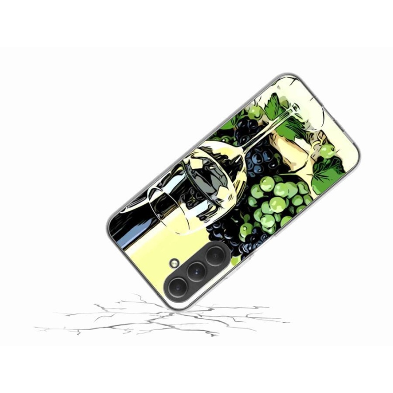 Gelový kryt mmCase na mobil Samsung Galaxy A54 5G - sklenka vína