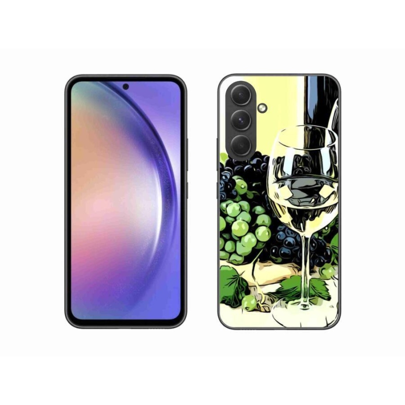 Gelový kryt mmCase na mobil Samsung Galaxy A54 5G - sklenka vína