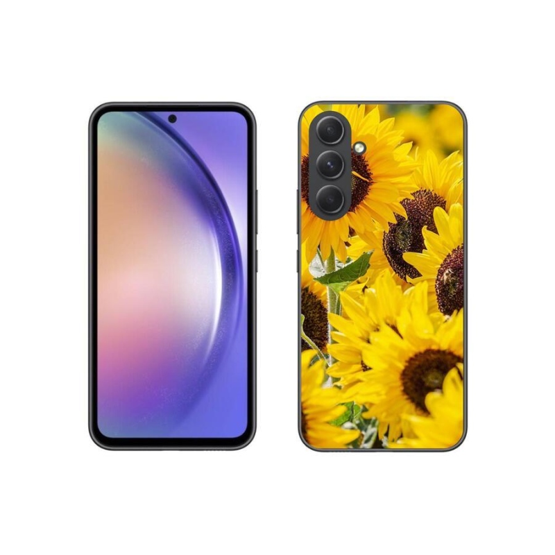 Gelový kryt mmCase na mobil Samsung Galaxy A54 5G - slunečnice
