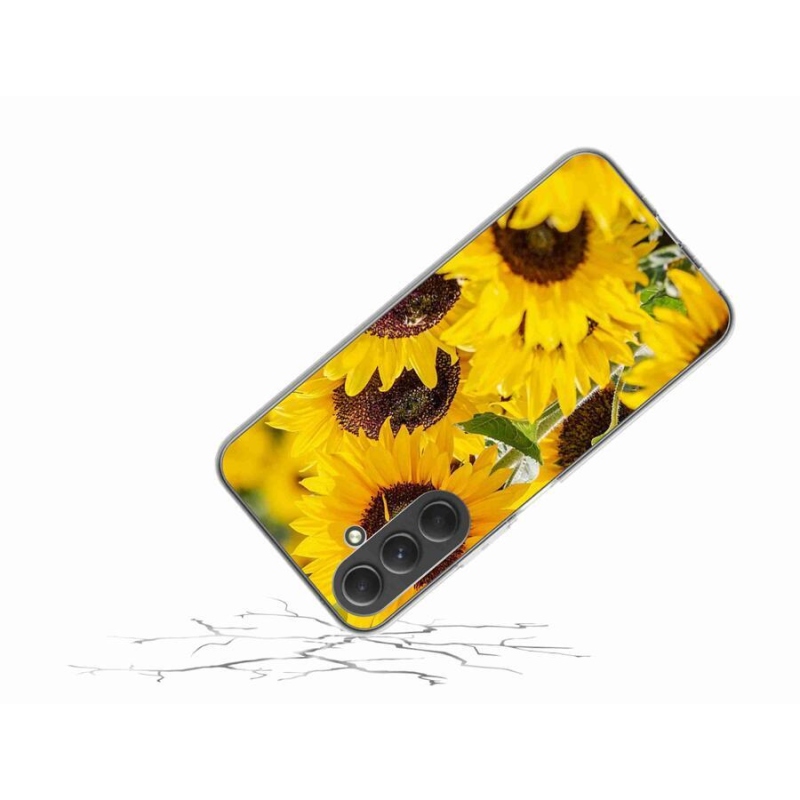 Gelový kryt mmCase na mobil Samsung Galaxy A54 5G - slunečnice