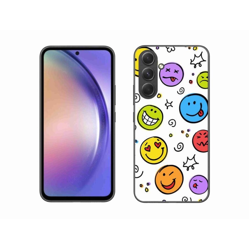Gelový kryt mmCase na mobil Samsung Galaxy A54 5G - smajlíci