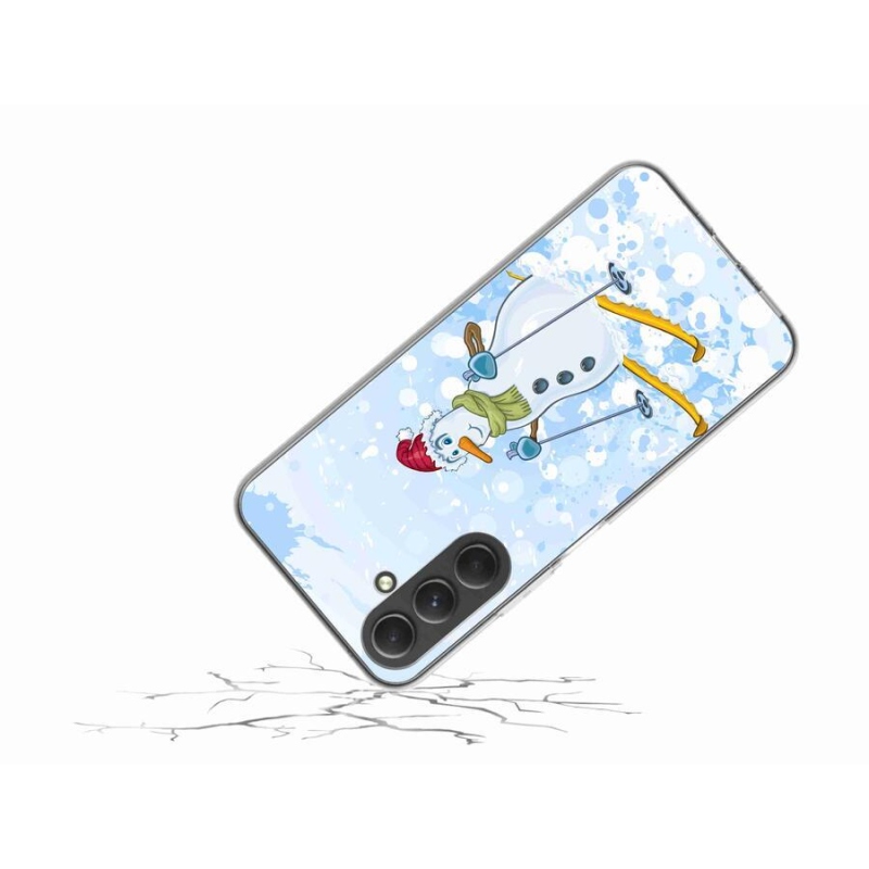 Gelový kryt mmCase na mobil Samsung Galaxy A54 5G - sněhulák