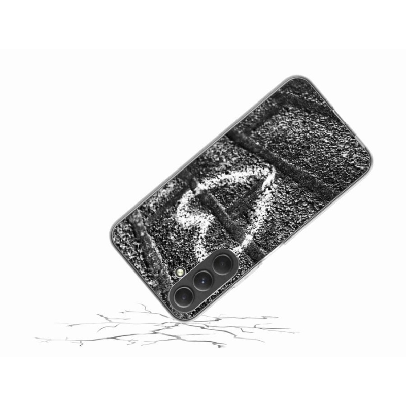 Gelový kryt mmCase na mobil Samsung Galaxy A54 5G - srdce na zdi
