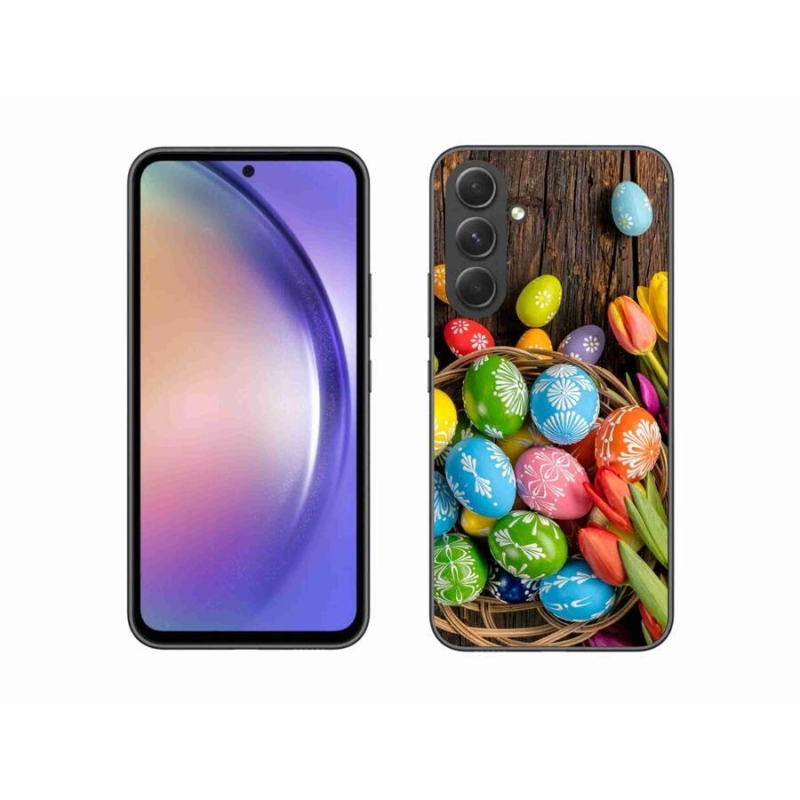 Gelový kryt mmCase na mobil Samsung Galaxy A54 5G - velikonoční vajíčka