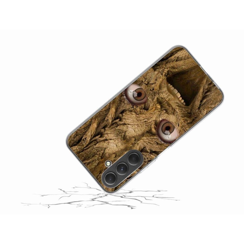 Gelový kryt mmCase na mobil Samsung Galaxy A54 5G - veselý strom s očima