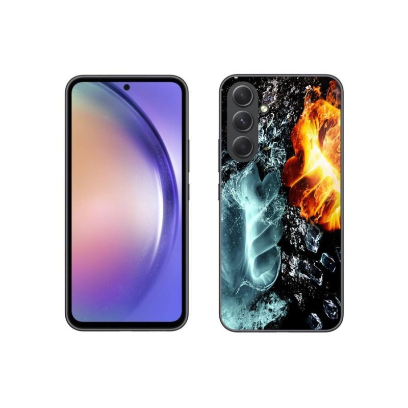 Gelový kryt mmCase na mobil Samsung Galaxy A54 5G - voda a oheň