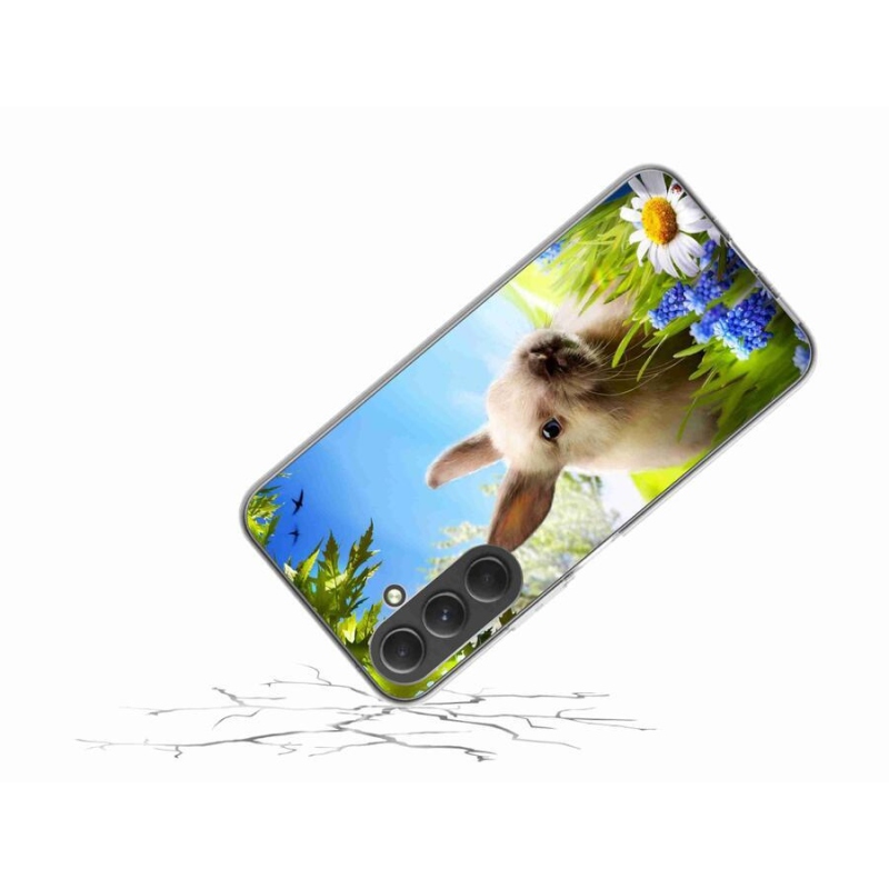 Gelový kryt mmCase na mobil Samsung Galaxy A54 5G - zajíček
