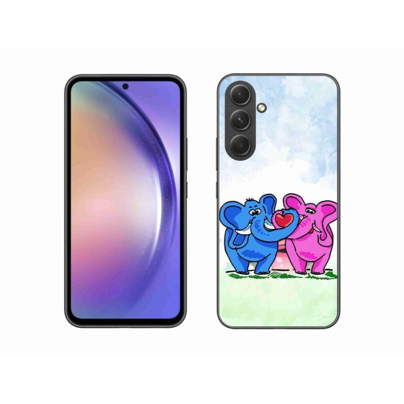 Gelový kryt mmCase na mobil Samsung Galaxy A54 5G - zamilovaní sloni
