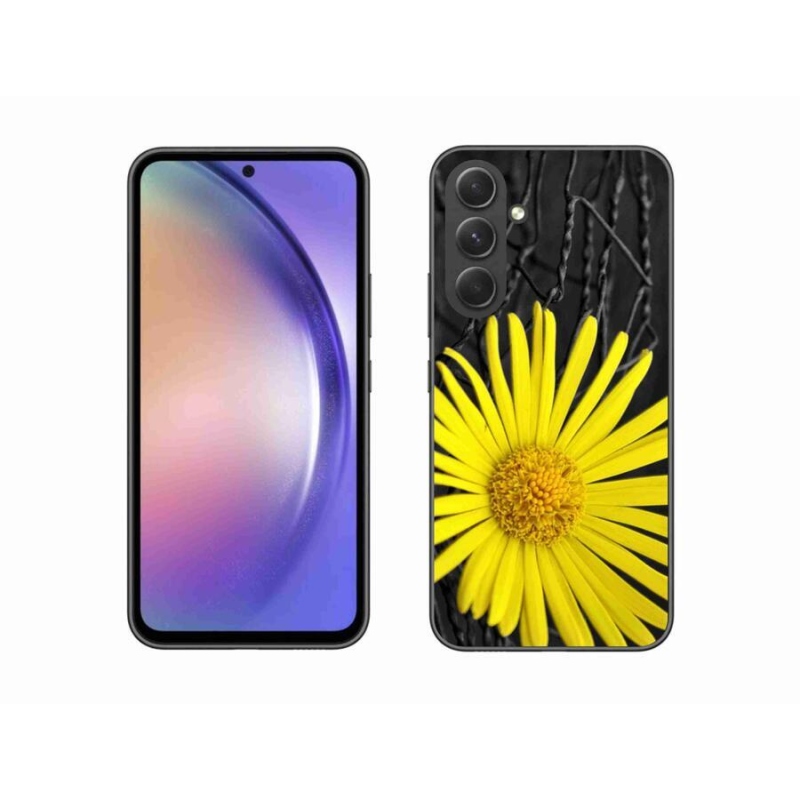 Gelový kryt mmCase na mobil Samsung Galaxy A54 5G - žlutá květina