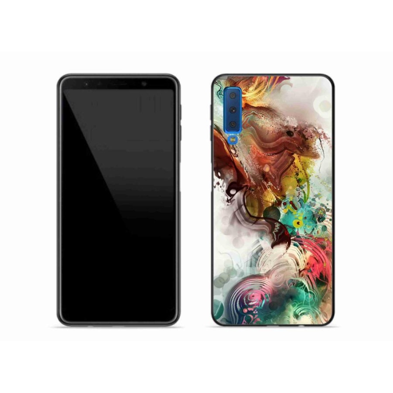 Gelový kryt mmCase na mobil Samsung Galaxy A7 (2018) - abstrakt 1