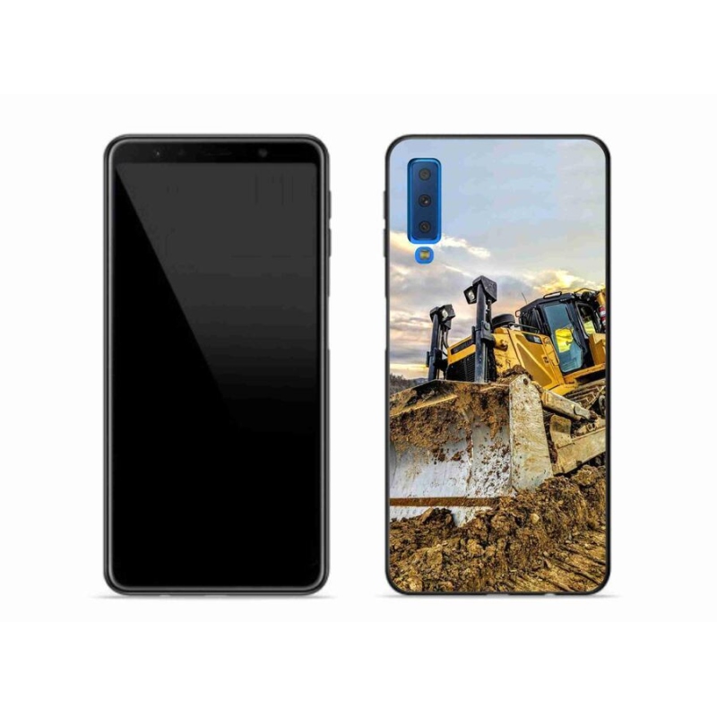 Gelový kryt mmCase na mobil Samsung Galaxy A7 (2018) - bagr