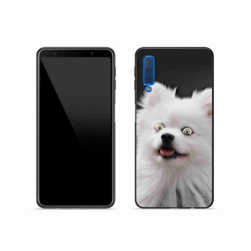 Gelový kryt mmCase na mobil Samsung Galaxy A7 (2018) - bílý špic