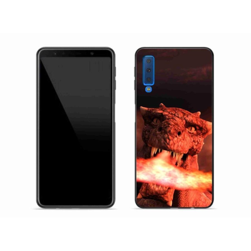 Gelový kryt mmCase na mobil Samsung Galaxy A7 (2018) - drak