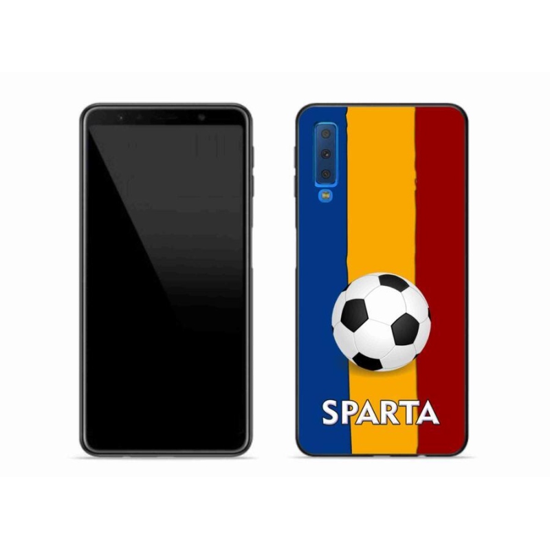 Gelový kryt mmCase na mobil Samsung Galaxy A7 (2018) - fotbal 1