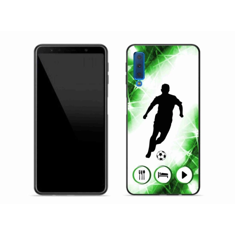 Gelový kryt mmCase na mobil Samsung Galaxy A7 (2018) - fotbalista