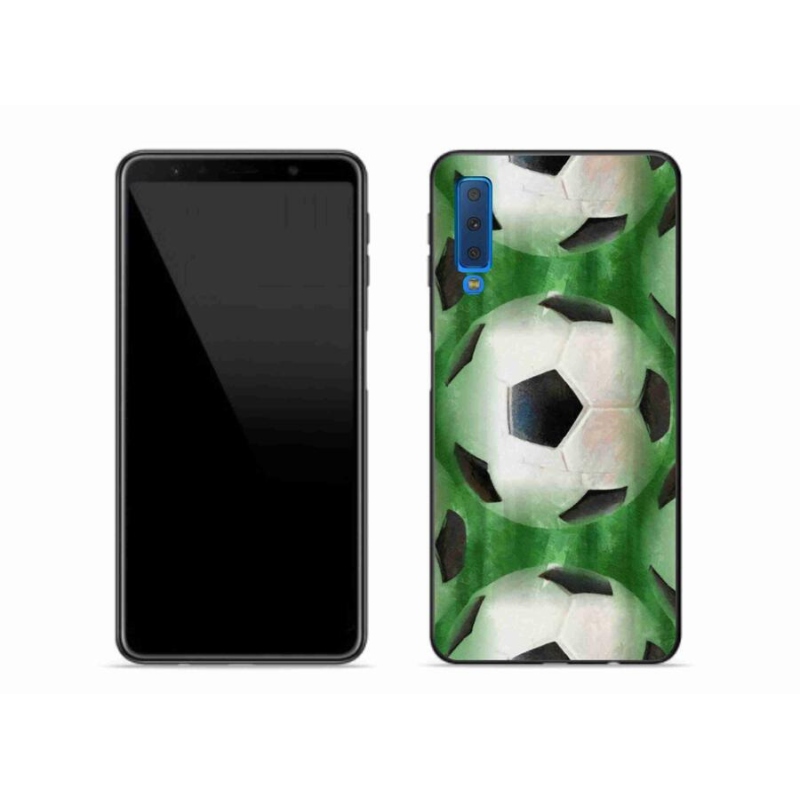 Gelový kryt mmCase na mobil Samsung Galaxy A7 (2018) - fotbalový míč