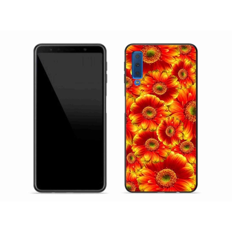 Gelový kryt mmCase na mobil Samsung Galaxy A7 (2018) - gerbera 1