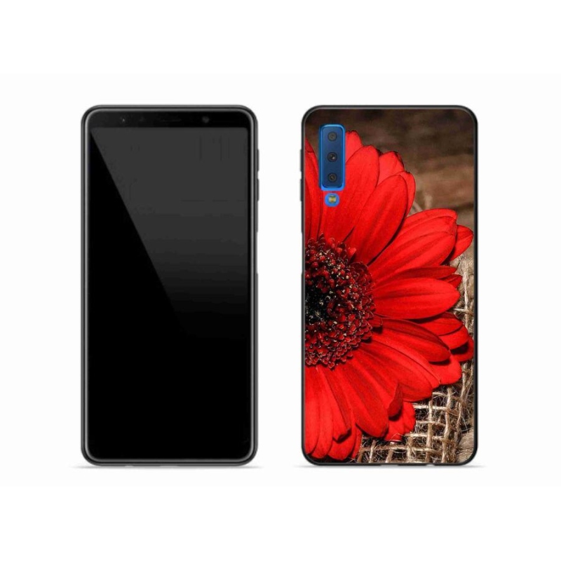 Gelový kryt mmCase na mobil Samsung Galaxy A7 (2018) - gerbera