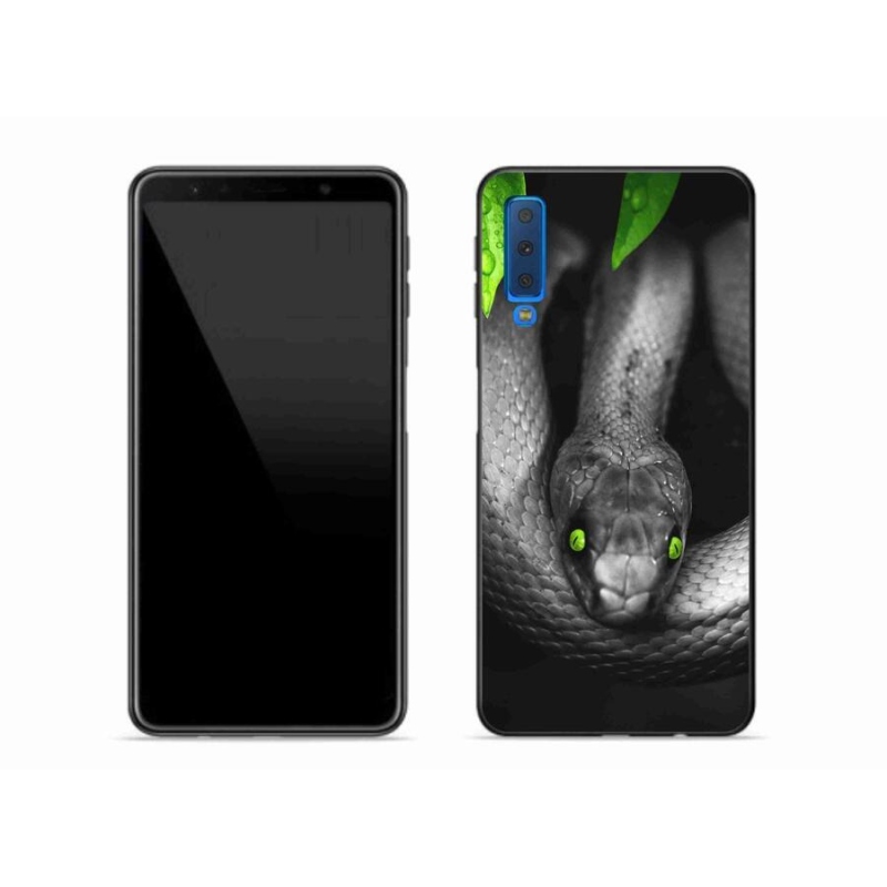Gelový kryt mmCase na mobil Samsung Galaxy A7 (2018) - had