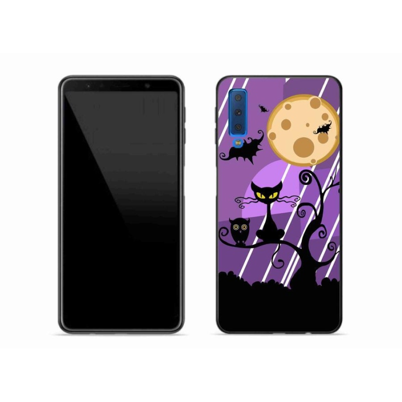 Gelový kryt mmCase na mobil Samsung Galaxy A7 (2018) - halloween