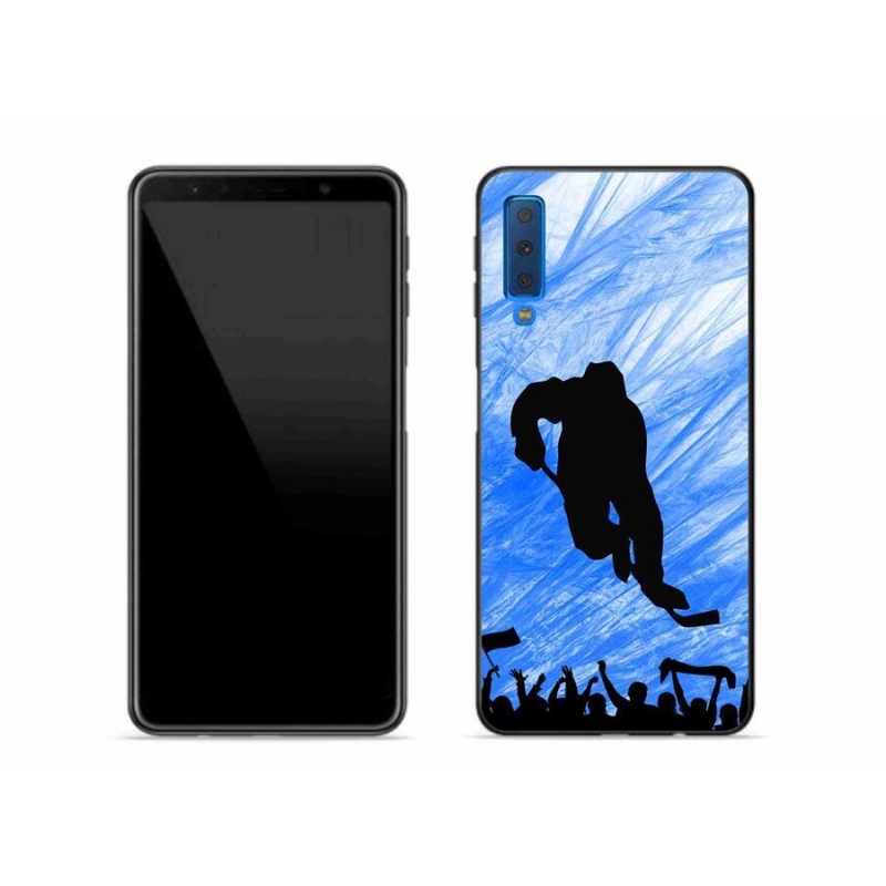 Gelový kryt mmCase na mobil Samsung Galaxy A7 (2018) - hokejový hráč