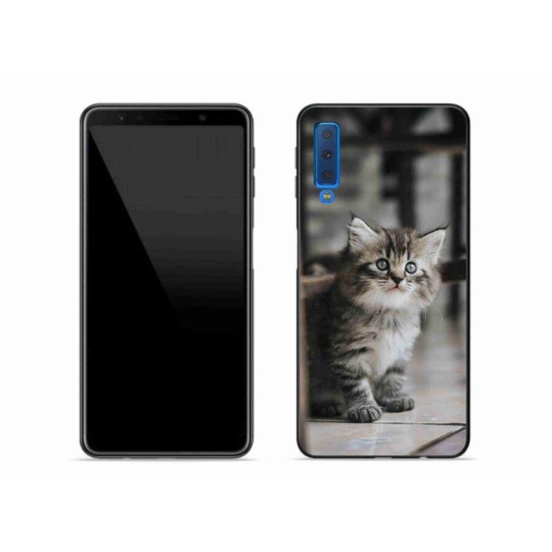 Gelový kryt mmCase na mobil Samsung Galaxy A7 (2018) - koťátko
