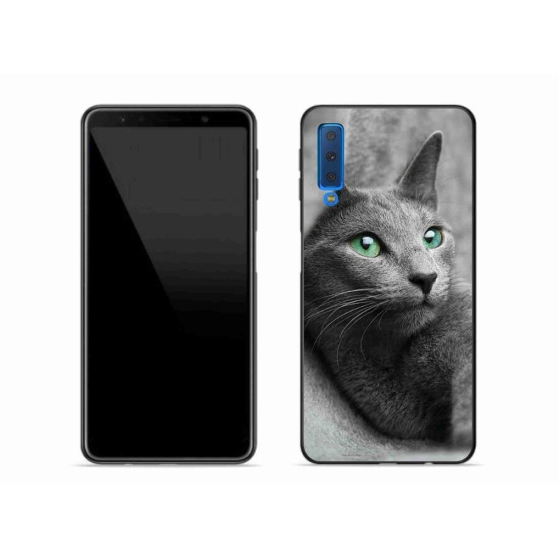 Gelový kryt mmCase na mobil Samsung Galaxy A7 (2018) - kočka 2