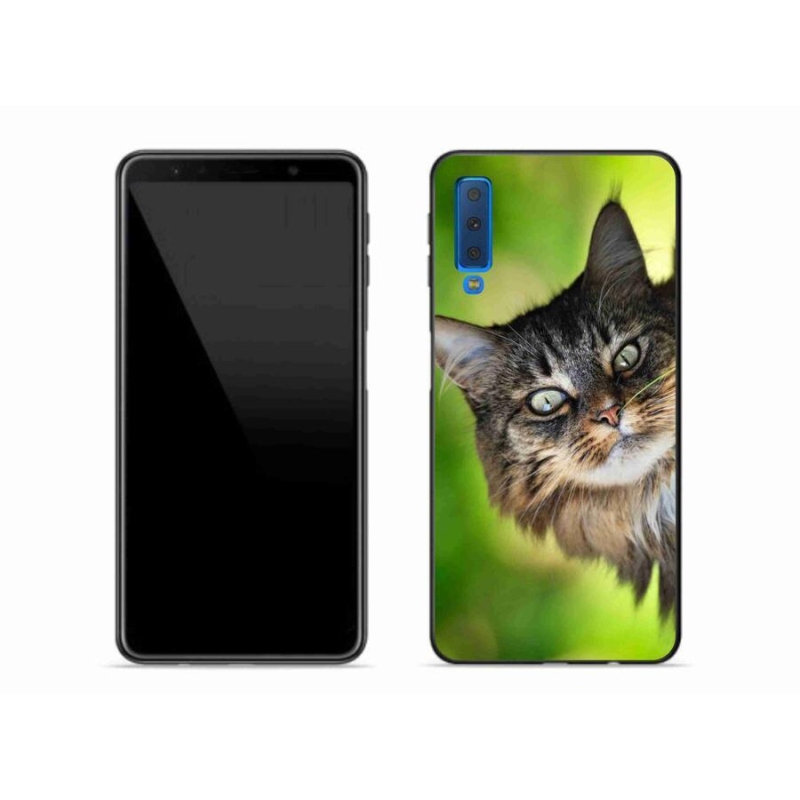 Gelový kryt mmCase na mobil Samsung Galaxy A7 (2018) - kočka 3