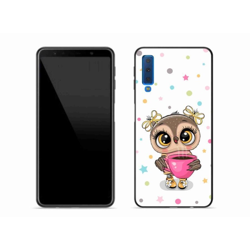 Gelový kryt mmCase na mobil Samsung Galaxy A7 (2018) - kreslená sovička
