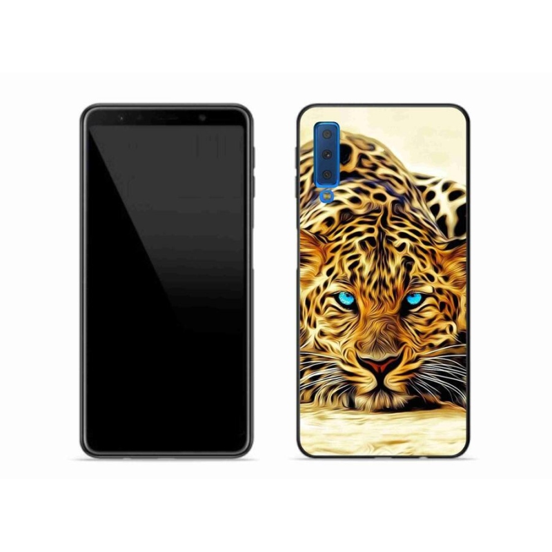 Gelový kryt mmCase na mobil Samsung Galaxy A7 (2018) - kreslený tygr