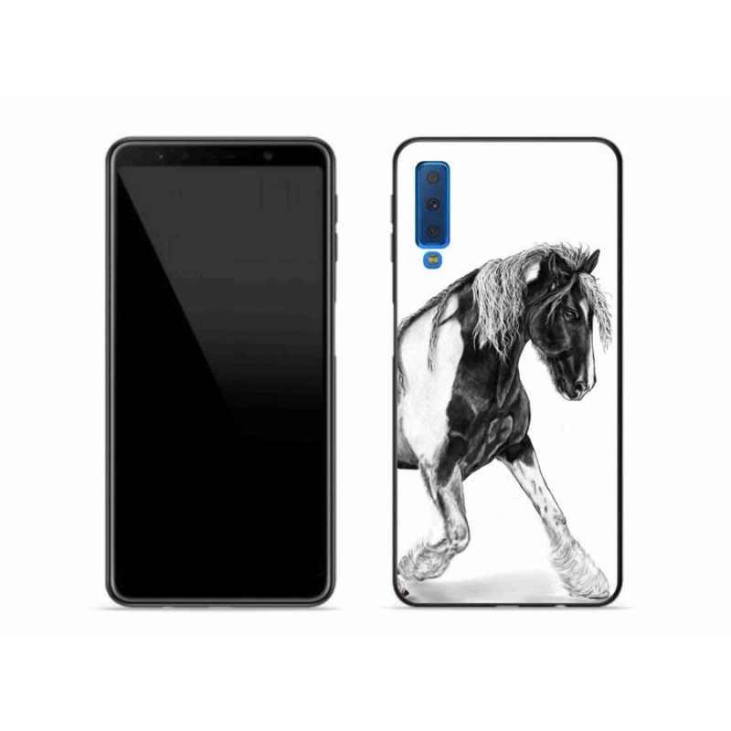 Gelový kryt mmCase na mobil Samsung Galaxy A7 (2018) - kůň