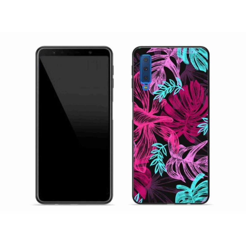 Gelový kryt mmCase na mobil Samsung Galaxy A7 (2018) - květiny 1