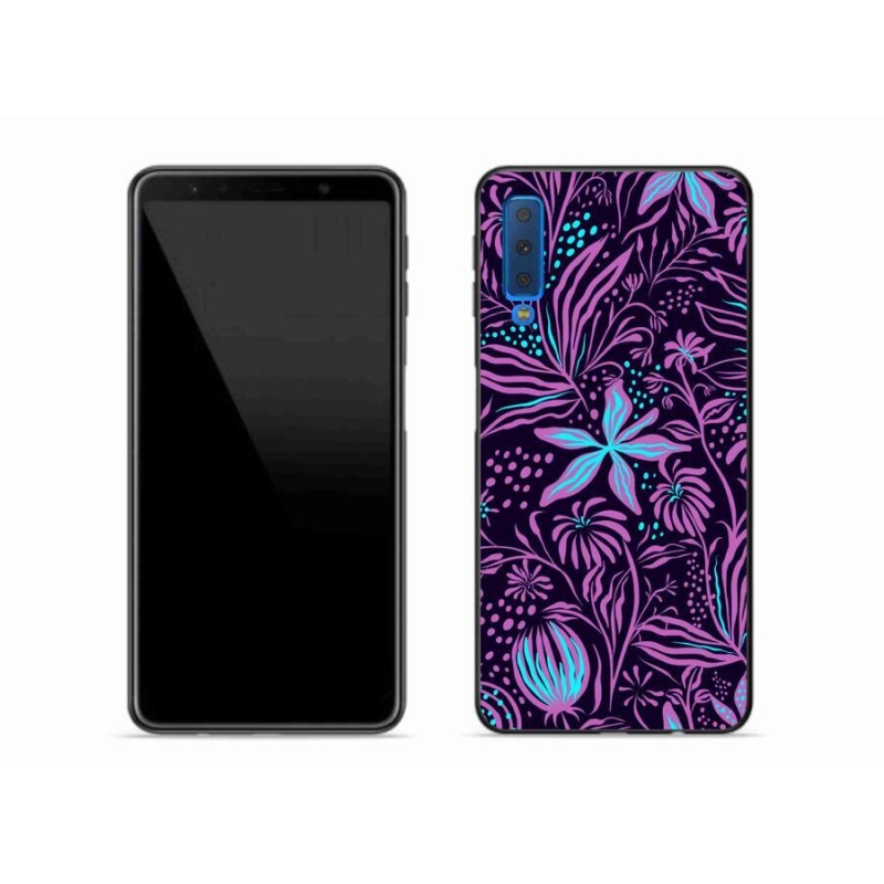 Gelový kryt mmCase na mobil Samsung Galaxy A7 (2018) - květiny 2