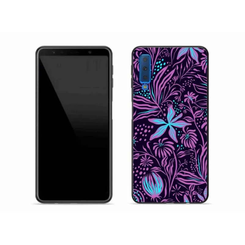 Gelový kryt mmCase na mobil Samsung Galaxy A7 (2018) - květiny 2 -  Mpouzdra.cz