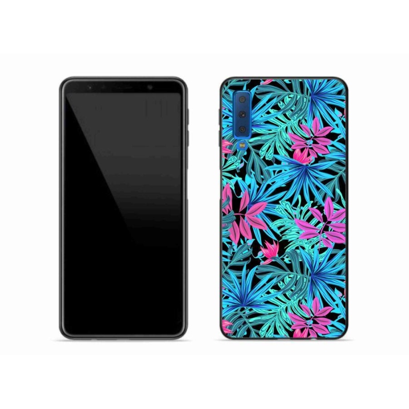 Gelový kryt mmCase na mobil Samsung Galaxy A7 (2018) - květiny 3