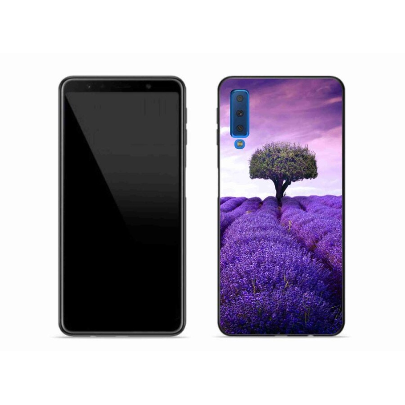 Gelový kryt mmCase na mobil Samsung Galaxy A7 (2018) - levandulová louka