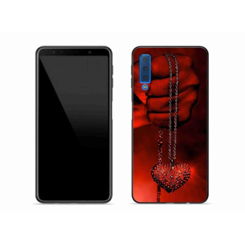 Gelový kryt mmCase na mobil Samsung Galaxy A7 (2018) - náhrdelník