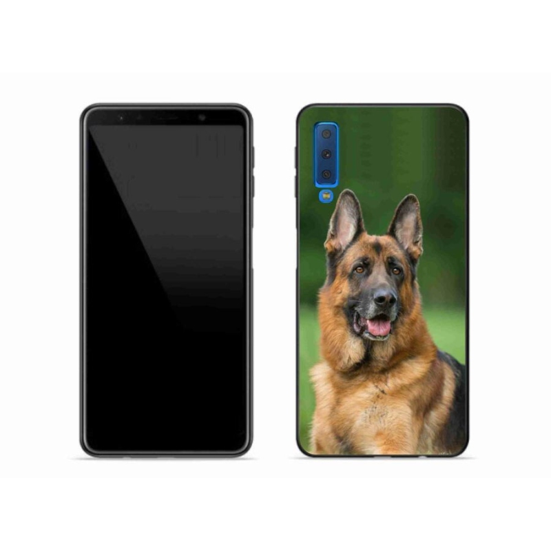 Gelový kryt mmCase na mobil Samsung Galaxy A7 (2018) - německý ovčák