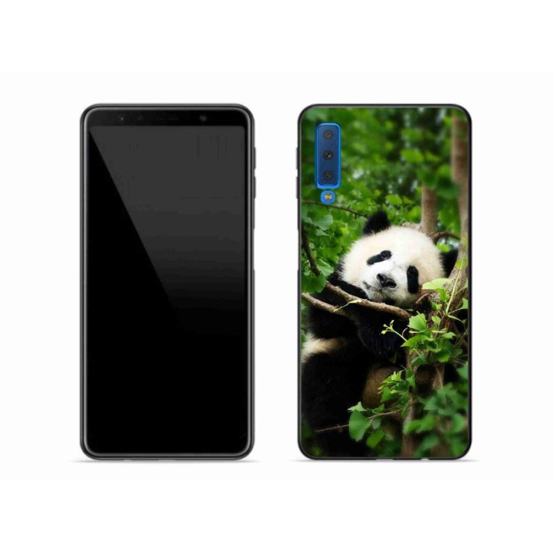 Gelový kryt mmCase na mobil Samsung Galaxy A7 (2018) - panda