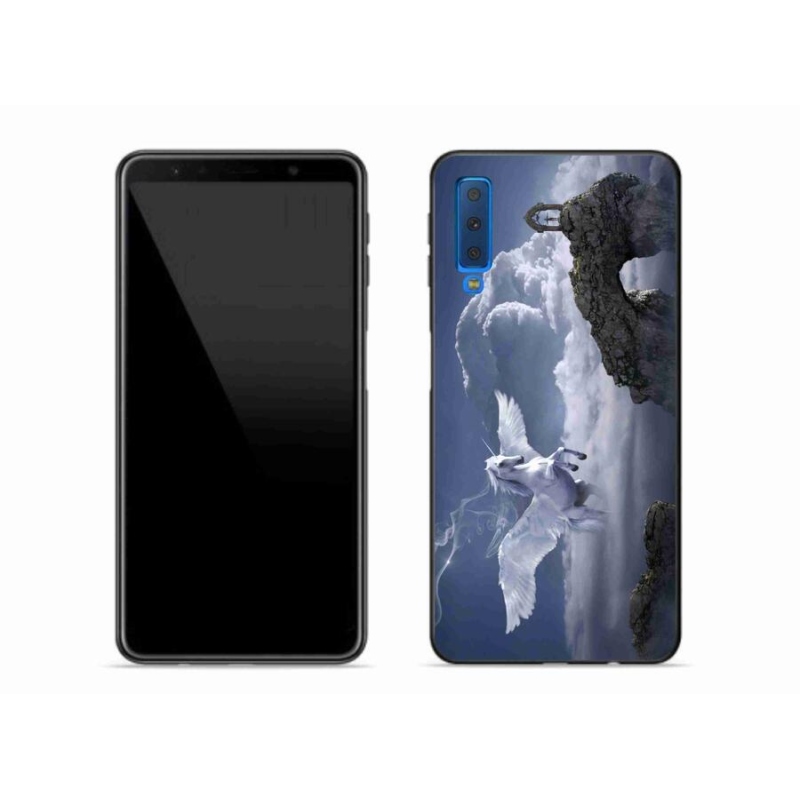 Gelový kryt mmCase na mobil Samsung Galaxy A7 (2018) - pegas