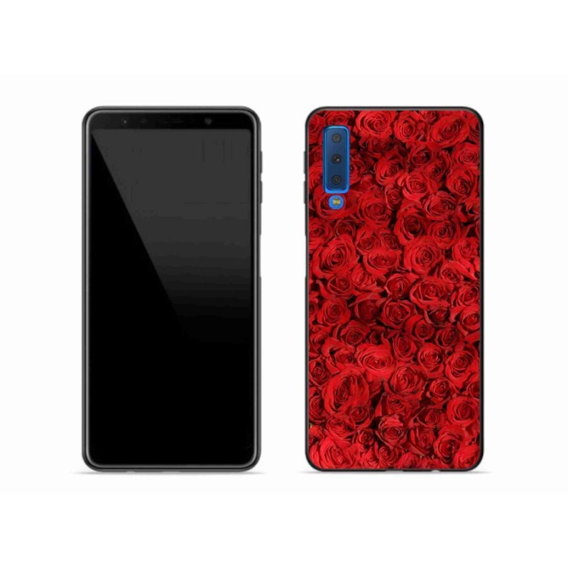 Gelový kryt mmCase na mobil Samsung Galaxy A7 (2018) - růže