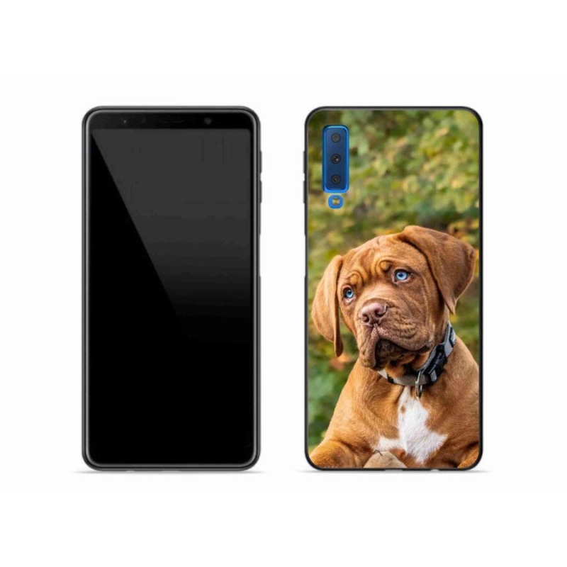 Gelový kryt mmCase na mobil Samsung Galaxy A7 (2018) - štěně