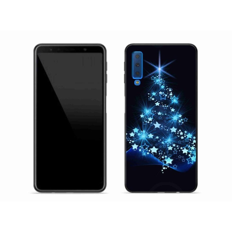 Gelový kryt mmCase na mobil Samsung Galaxy A7 (2018) - vánoční stromek
