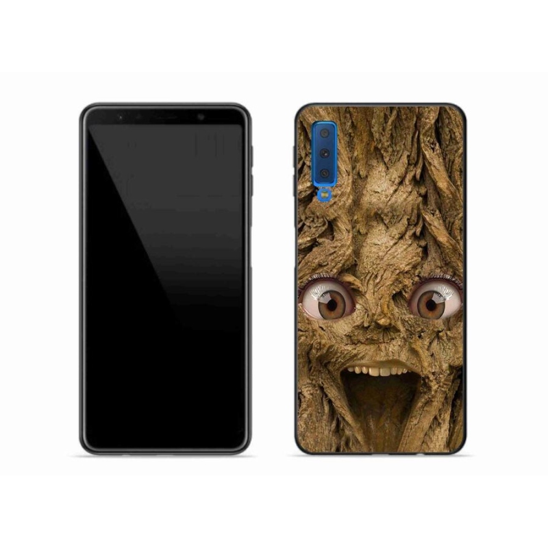 Gelový kryt mmCase na mobil Samsung Galaxy A7 (2018) - veselý strom s očima