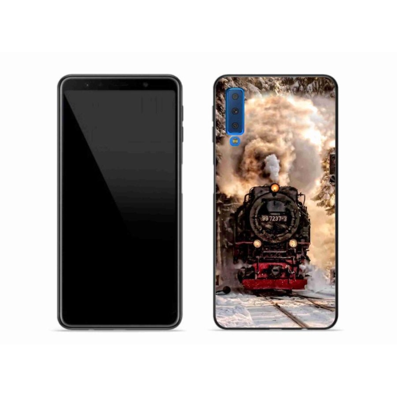 Gelový kryt mmCase na mobil Samsung Galaxy A7 (2018) - vlak