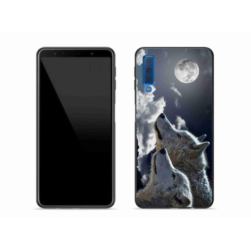 Gelový kryt mmCase na mobil Samsung Galaxy A7 (2018) - vlci