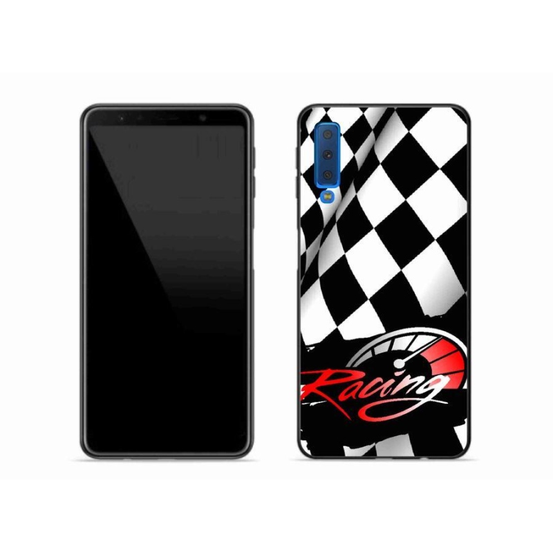 Gelový kryt mmCase na mobil Samsung Galaxy A7 (2018) - závodění
