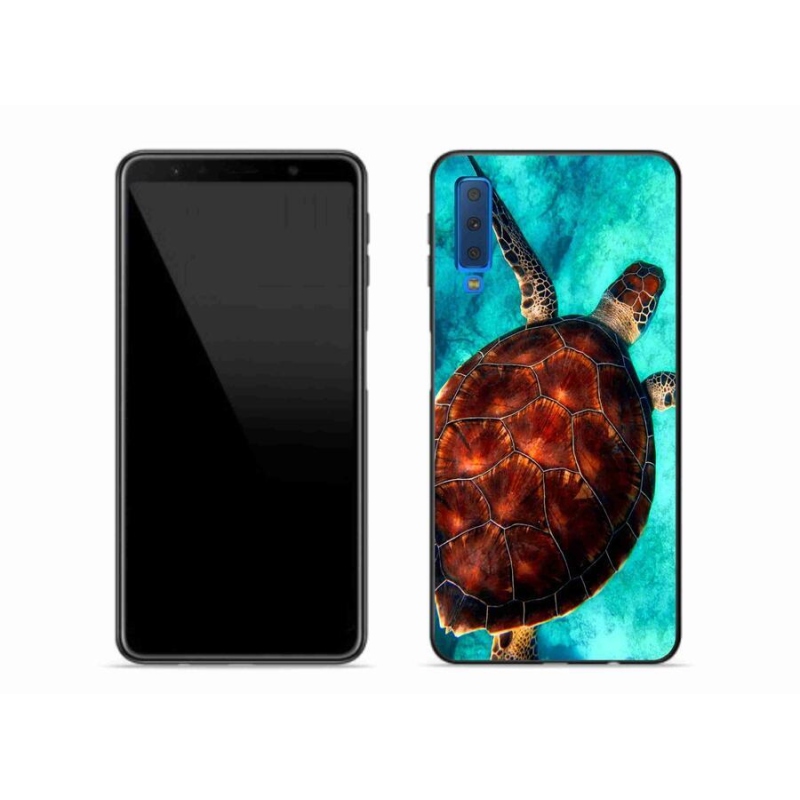Gelový kryt mmCase na mobil Samsung Galaxy A7 (2018) - želva