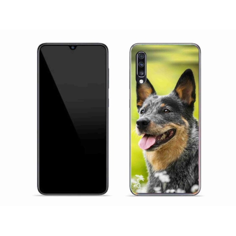 Gelový kryt mmCase na mobil Samsung Galaxy A70 - australský honácký pes