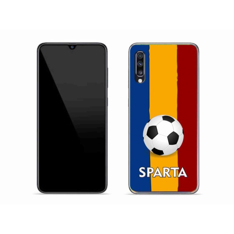 Gelový kryt mmCase na mobil Samsung Galaxy A70 - fotbal 1